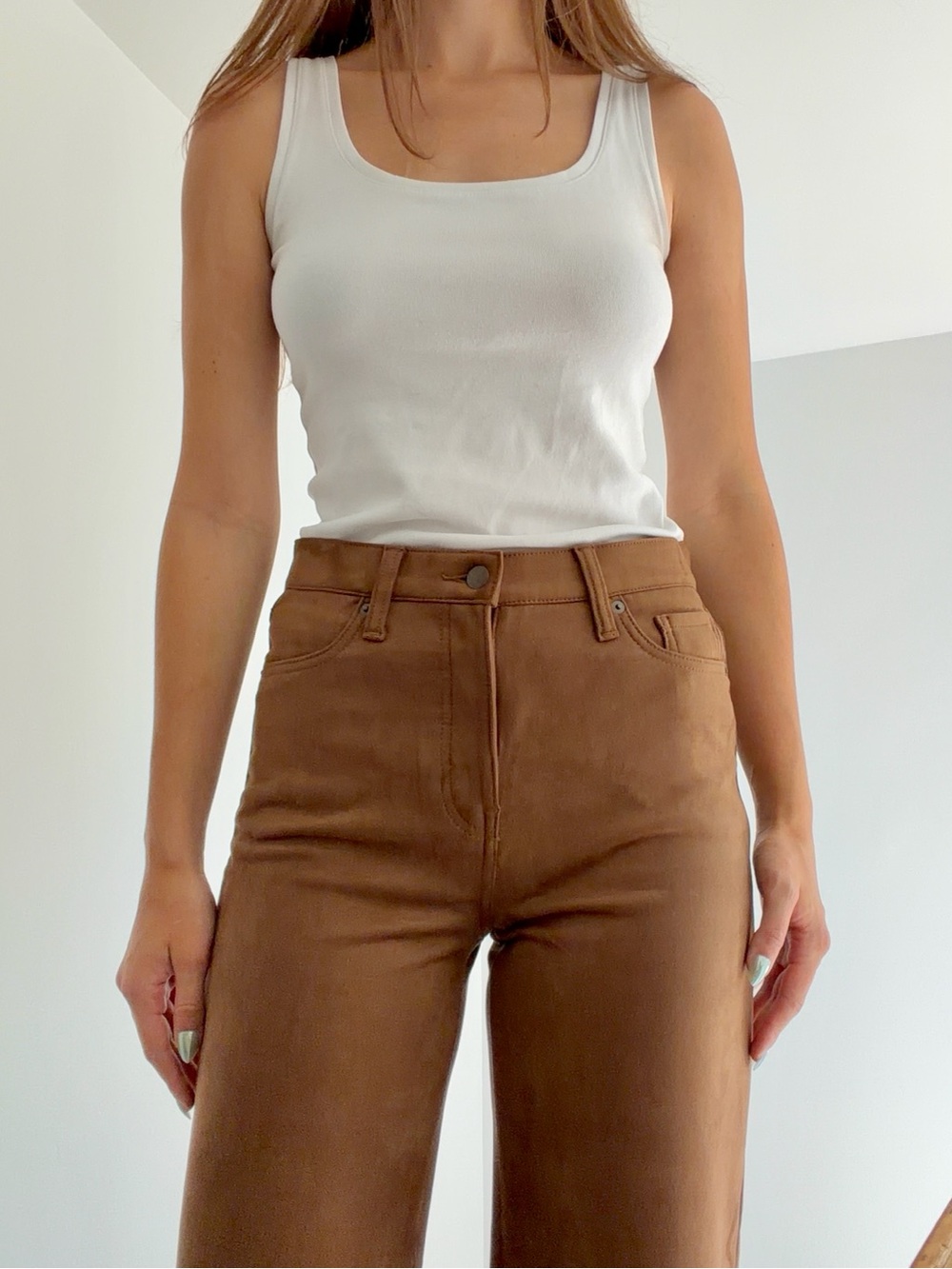 Banana Republic Brown High-Rise Wide-Leg Pants